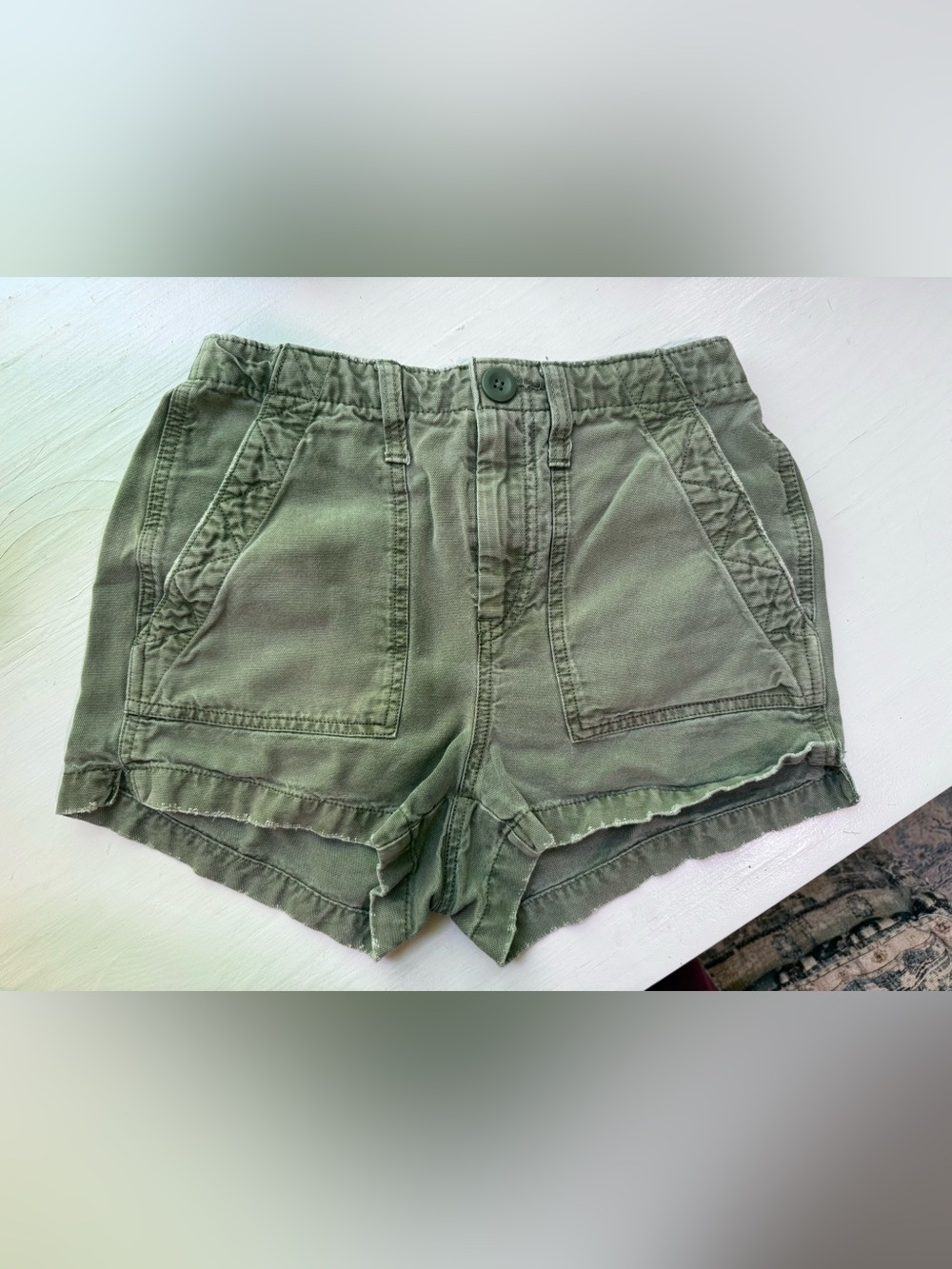 aerie Olive Green Utility Shorts